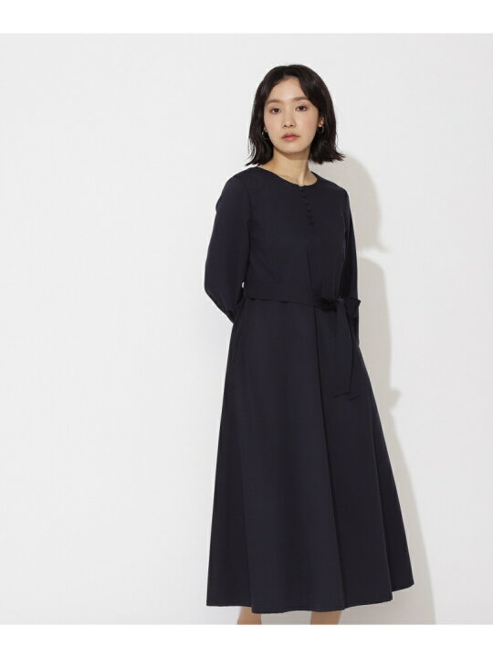 楽天市場】【SALE／50%OFF】[洗える]フロント釦パネルフレアワンピース 