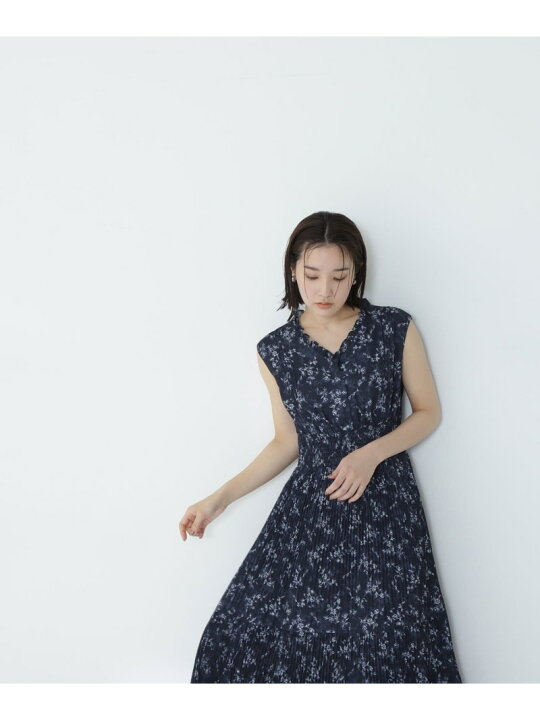楽天市場】【SALE／10%OFF】フリルネックプリントワンピース NATURAL 