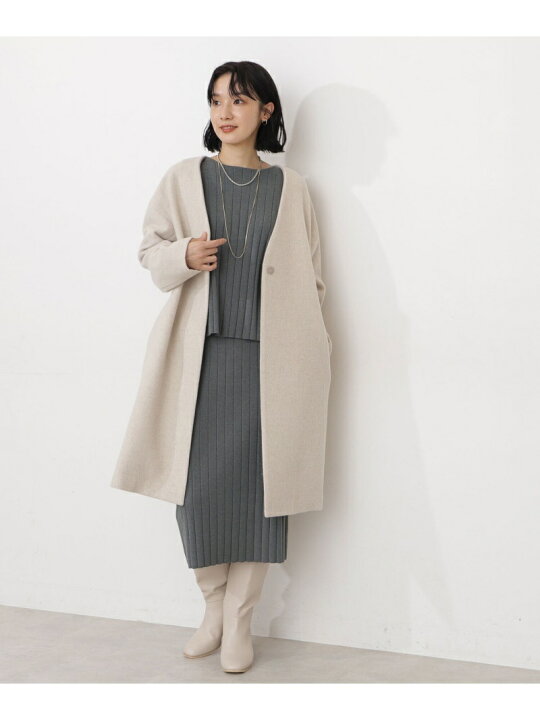 楽天市場】【SALE／10%OFF】カシミヤブレンドライトコート Vカラー 