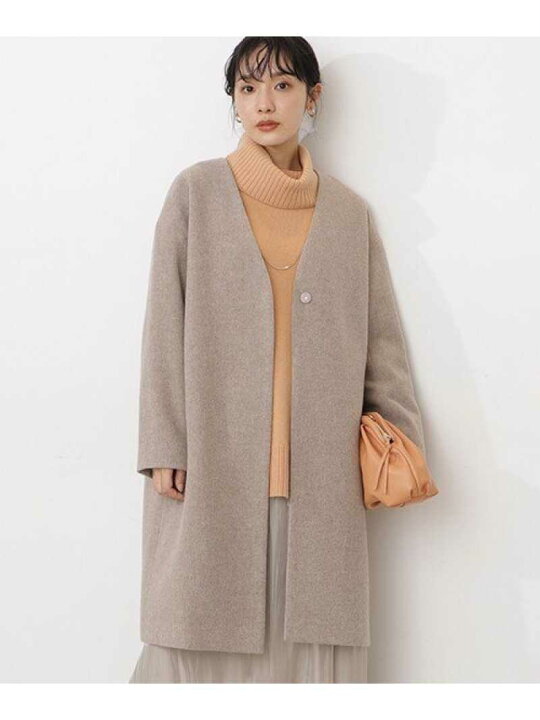 楽天市場】【SALE／10%OFF】カシミヤブレンドライトコート Vカラー 