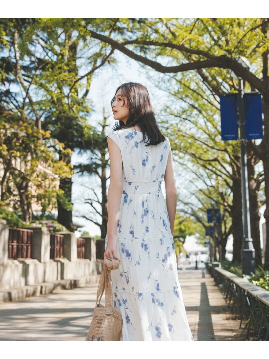 楽天市場】【SALE／50%OFF】Vネックフラワーティアードワンピース 
