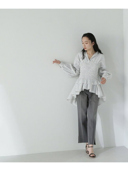 楽天市場】【SALE／50%OFF】ギャザーペプラムシャツ&ビスチェ NATURAL 