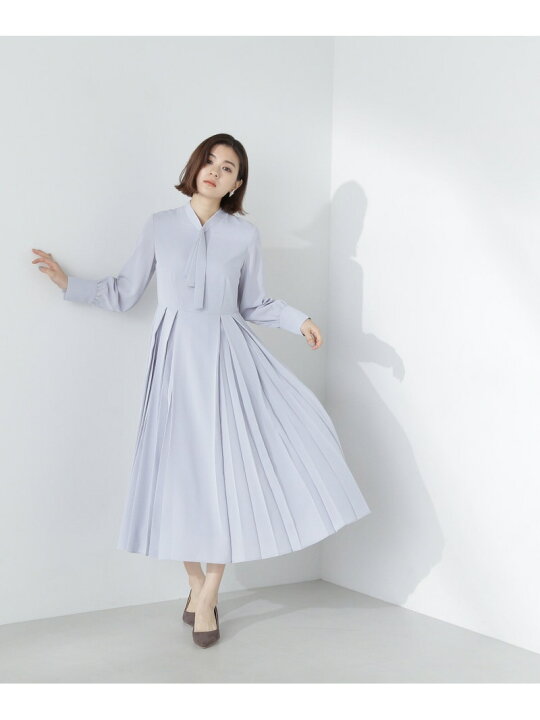 楽天市場】ボウタイプリーツワンピース 24SS NATURAL BEAUTY BASIC  