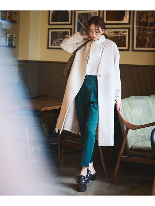 楽天市場】【SALE／30%OFF】Vノーカラーコート NATURAL BEAUTY BASIC 