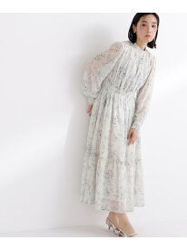 【SALE／50%OFF】フラワーシフォンワンピース NATURAL BEAUTY BASIC ナチュラルビューティベーシック ワンピース・ドレス ワンピース ベージュ【RBA_E】【送料無料】[Rakuten Fashion]