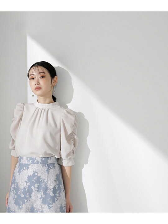 楽天市場】【SALE／10%OFF】ギャザースリーブブラウス NATURAL BEAUTY 