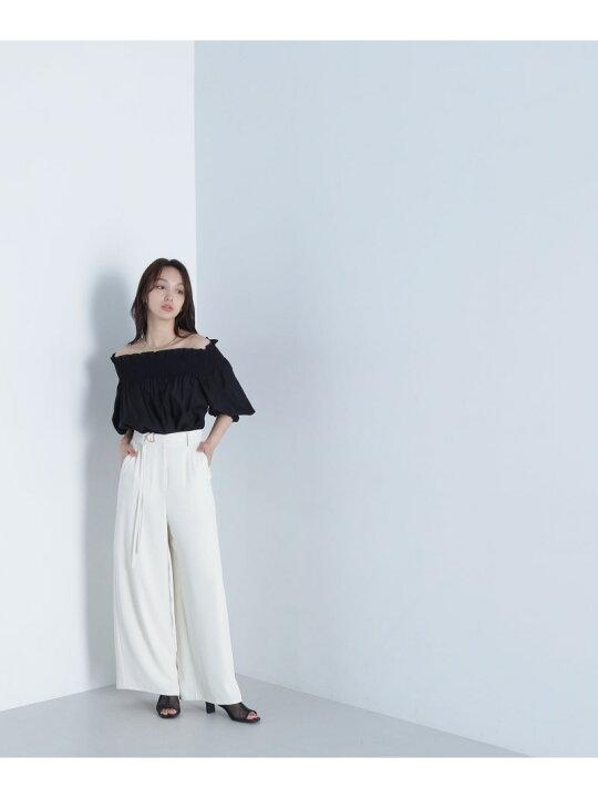 楽天市場】【SALE／30%OFF】シャーリングオフショルブラウス* NATURAL 