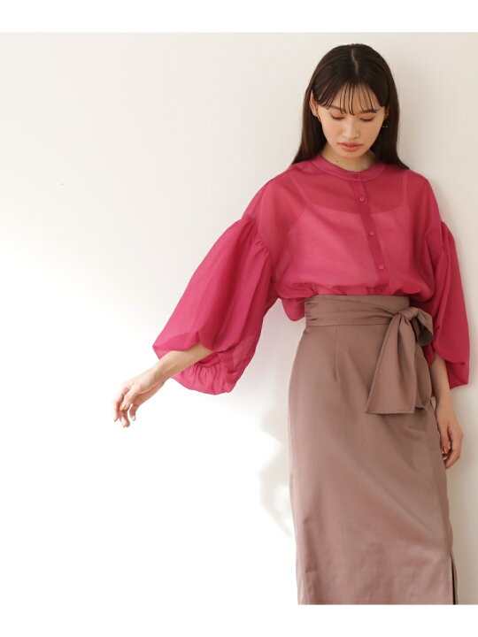 楽天市場】シアーボリュームパフスリーブシャツ NATURAL BEAUTY BASIC 