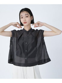 【SALE／50%OFF】シアークロップドブラウス NATURAL BEAUTY BASIC ナチュラルビューティベーシック トップス シャツ・ブラウス ブラック ネイビー ベージュ【RBA_E】【送料無料】[Rakuten Fashion]