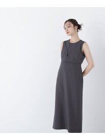 【SALE／50%OFF】ビスチェレイヤードナローワンピース NATURAL BEAUTY BASIC ナチュラルビューティベーシック ワンピース・ドレス ワンピース ベージュ グレー【RBA_E】【送料無料】[Rakuten Fashion]