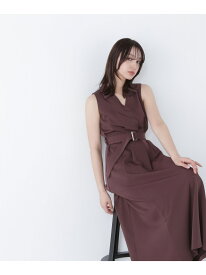 ベルテッドシャツワンピース NATURAL BEAUTY BASIC ナチュラルビューティベーシック ワンピース・ドレス ワンピース ホワイト ブルー【送料無料】[Rakuten Fashion]