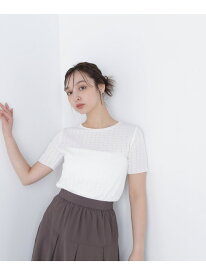 【SALE／30%OFF】ふくれジャガードコンパクトトップス NATURAL BEAUTY BASIC ナチュラルビューティベーシック トップス カットソー・Tシャツ ブラック ピンク ホワイト【RBA_E】【送料無料】[Rakuten Fashion]