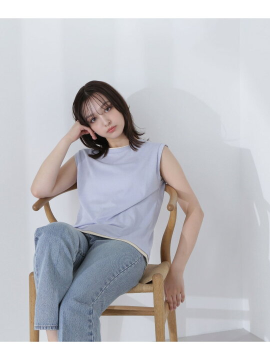 楽天市場】【SALE／50%OFF】レイヤードノースリーブカットソー NATURAL 