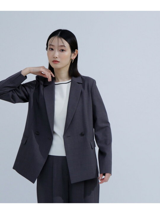 楽天市場】リネンライク SETUP ダブルブレストジャケット NATURAL 