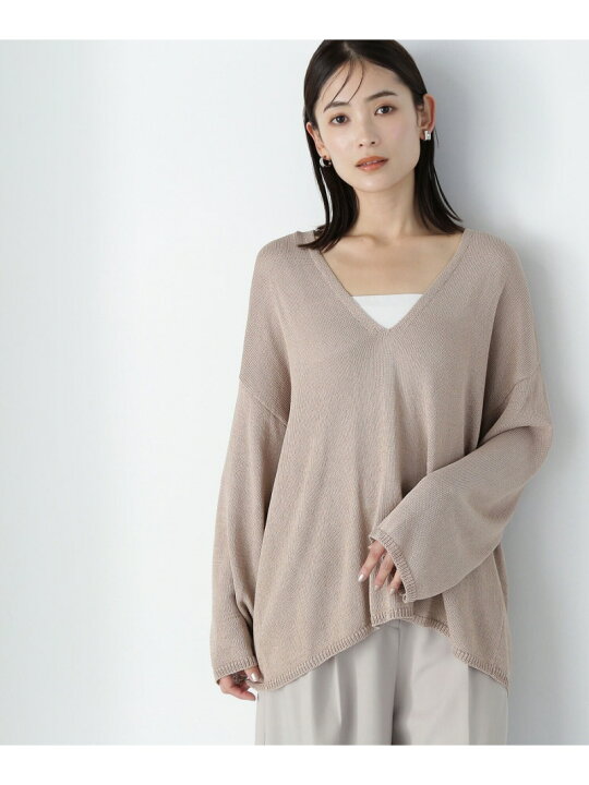 楽天市場】【SALE／50%OFF】ディープVネックボクシーニット NATURAL 