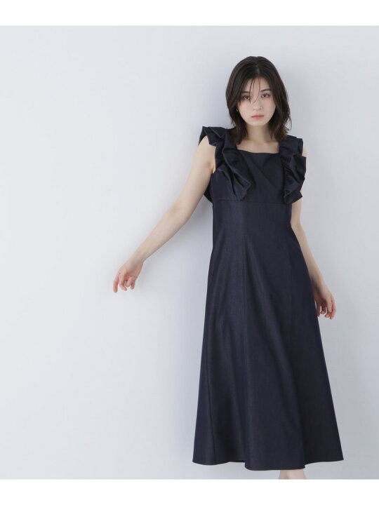 楽天市場】シャンブレーバブルフリルワンピース NATURAL BEAUTY BASIC 