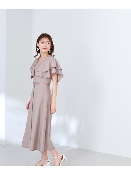 楽天市場】【SALE／50%OFF】バイカラーラッフルスリーブワンピース 