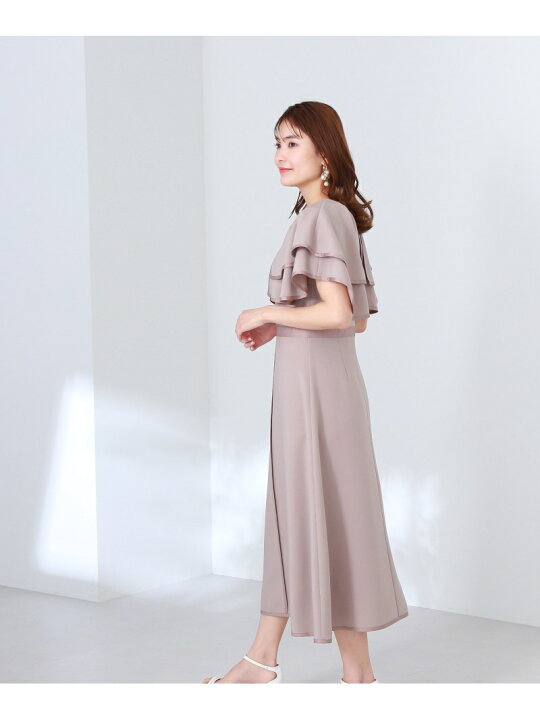 楽天市場】【SALE／50%OFF】バイカラーラッフルスリーブワンピース 