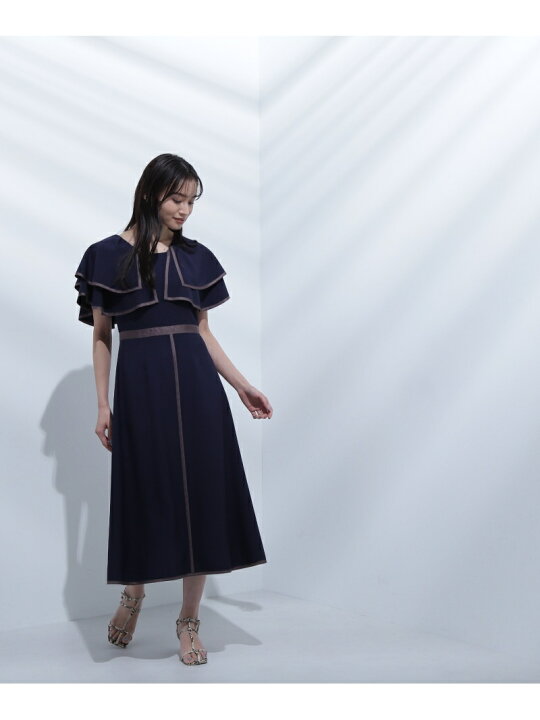 楽天市場】【SALE／50%OFF】バイカラーラッフルスリーブワンピース 