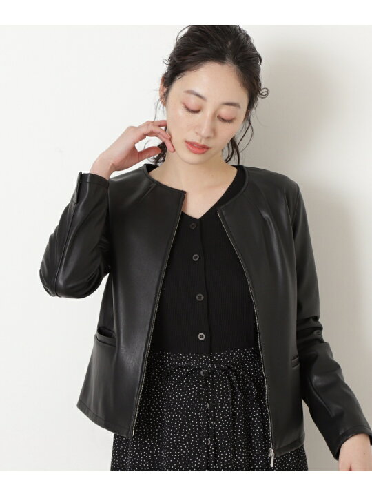 楽天市場】フェイクレザーブルゾン NATURAL BEAUTY BASIC ナチュラル 