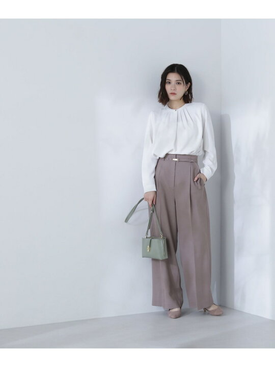 楽天市場】【SALE／50%OFF】メタルバックルワイドパンツ NATURAL  