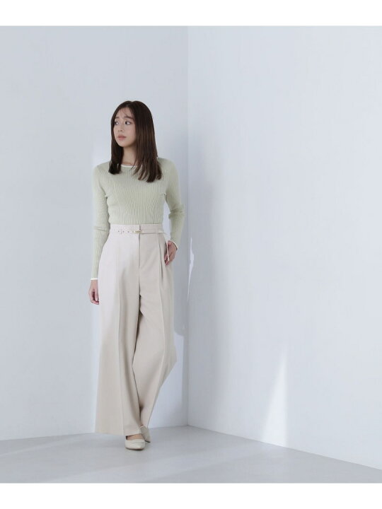 楽天市場】【SALE／50%OFF】メタルバックルワイドパンツ NATURAL  