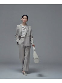 リネンライク SETUP ストレートパンツ NATURAL BEAUTY BASIC ナチュラルビューティベーシック パンツ その他のパンツ ベージュ ブラウン【先行予約】*【送料無料】[Rakuten Fashion]