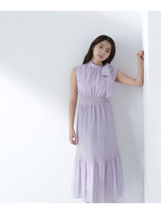 楽天市場】【SALE／50%OFF】サイドリボンプリーツワンピース NATURAL 
