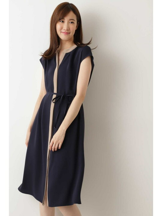 楽天市場 Rakuten Fashion Sale 30 Off バイカラーワンピース Natural Beauty Basic ナチュラルビューティベーシック ワンピース ワンピースその他 ネイビー Rba E 送料無料 Natural Beauty Basic