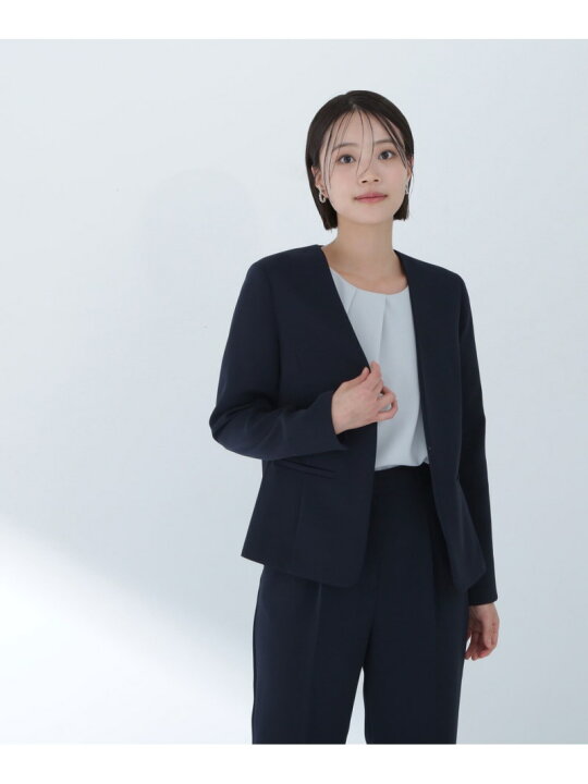 楽天市場】【SALE／60%OFF】ドビーツイル SETUP ノーカラージャケット  
