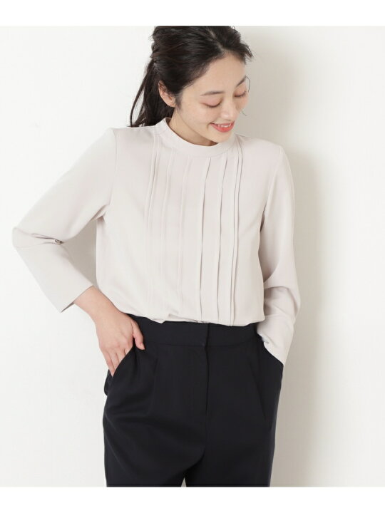 楽天市場】[洗える]ピンタック七分袖ブラウス NATURAL BEAUTY BASIC 