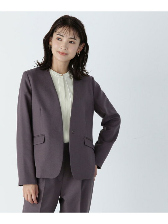 楽天市場】パウダーツイル SETUP ノーカラージャケット 24AW NATURAL 