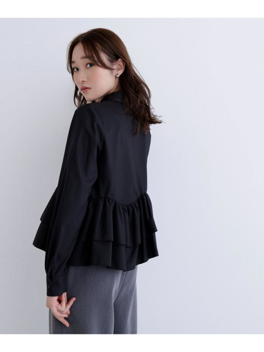 楽天市場】【SALE／10%OFF】ティアードフリルペプラムブラウス NATURAL 