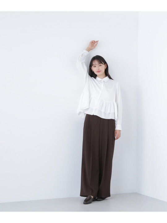 楽天市場】【SALE／10%OFF】ティアードフリルペプラムブラウス NATURAL 