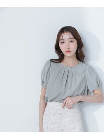 【SALE／30%OFF】ボートネックタックブラウス NATURAL BEAUTY BASIC ナチュラルビューティベーシック トップス シャツ・ブラウス パープル ホワイト カーキグリーン【RBA_E】【送料無料】[Rakuten Fashion]