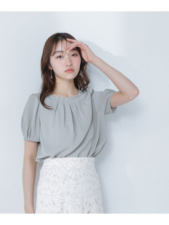 楽天市場】【SALE／30%OFF】ボートネックタックブラウス NATURAL 