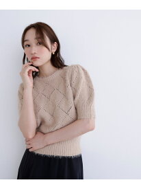 【SALE／60%OFF】シャギーアイレットニット NATURAL BEAUTY BASIC ナチュラルビューティベーシック トップス ニット オレンジ ホワイト ベージュ【RBA_E】[Rakuten Fashion]