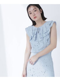 【SALE／30%OFF】ラッフルレース SETUP ブラウス NATURAL BEAUTY BASIC ナチュラルビューティベーシック トップス シャツ・ブラウス ブルー ブラック ベージュ【RBA_E】【送料無料】[Rakuten Fashion]