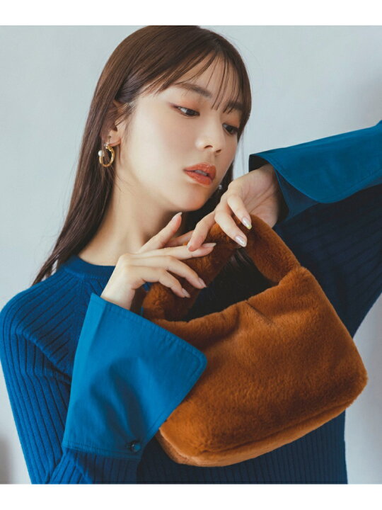 楽天市場】【SALE／50%OFF】ワンハンドルフェイクファーバッグ NATURAL 