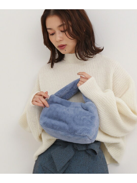 楽天市場】【SALE／50%OFF】ワンハンドルフェイクファーバッグ NATURAL 