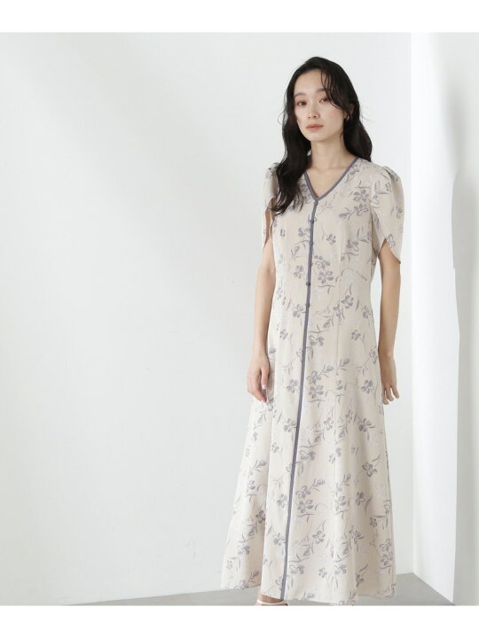 楽天市場】【SALE／30%OFF】バイカラーフラワープリントワンピース  