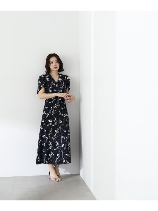 楽天市場】【SALE／30%OFF】バイカラーフラワープリントワンピース  