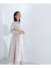 【SALE／50%OFF】襟付フロントジップワンピース NATURAL BEAUTY BASIC ナチュラルビューティベーシック ワンピース・ドレス ワンピース ブルー ネイビー ベージュ【RBA_E】【送料無料】[Rakuten Fashion]