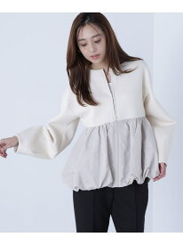 【SALE／50%OFF】ダンボールドッキングペプラムブルゾン NATURAL BEAUTY BASIC ナチュラルビューティベーシック ジャケット・アウター ブルゾン・ジャンパー ブラック ベージュ【RBA_E】【送料無料】[Rakuten Fashion]