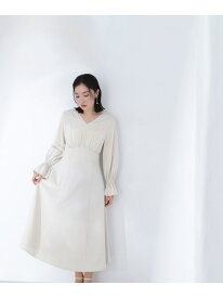 【SALE／50%OFF】サテンパイピングワンピース NATURAL BEAUTY BASIC ナチュラルビューティベーシック ワンピース・ドレス ワンピース ブラウン ベージュ グレー【RBA_E】【送料無料】[Rakuten Fashion]