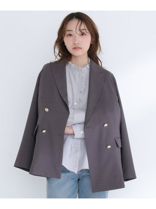 楽天市場】【SALE／30%OFF】リネンライクダブルブレストボクシー 