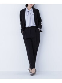 ダブルクロスストレッチ SETUP テーパードパンツ NATURAL BEAUTY BASIC ナチュラルビューティベーシック パンツ その他のパンツ ネイビー ブラック【送料無料】[Rakuten Fashion]