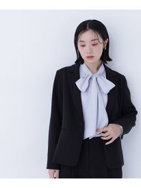 ダブルクロスストレッチ SETUP テーラードジャケット NATURAL BEAUTY BASIC ナチュラルビューティベーシック ジャケット・アウター テーラードジャケット・ブレザー ブラック ネイビー【先行予約】*【送料無料】[Rakuten Fashion]