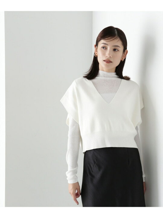 楽天市場】【SALE／10%OFF】Vネックベスト*シアーリブトップス NATURAL 