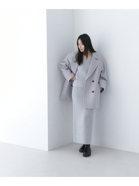 楽天市場】ダブルブレストフォルムミドルコート 24AW NATURAL BEAUTY 